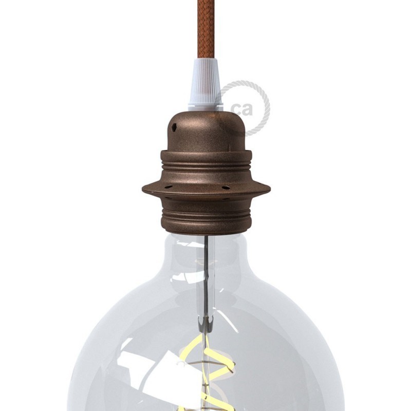 Kit Rosace /à 2 Trous cuivre avec Serre-c/âbles cylindriques en m/étal cuivre