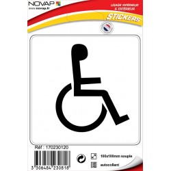 Stickers adhésif - Handicapés 100x100mm Novap