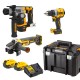 Set De 4 Machines XR 18V + 3 Accus 5.0Ah DCK422P3T DeWalt