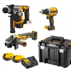 Set De 4 Machines XR 18V + 3 Accus 5.0Ah DCK422P3T DeWalt