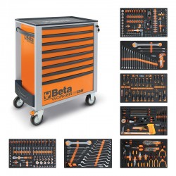 Servante mobile d'atelier 8 tiroirs 398 outils BW 2400S 8/E-L Beta