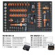 Servante mobile d'atelier 9 tiroirs 487 outils BW 2400S XL9/E-XL Beta