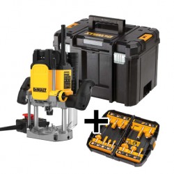Défonceuse DW62 1KTX-QS + coffret de fraises DEWALT