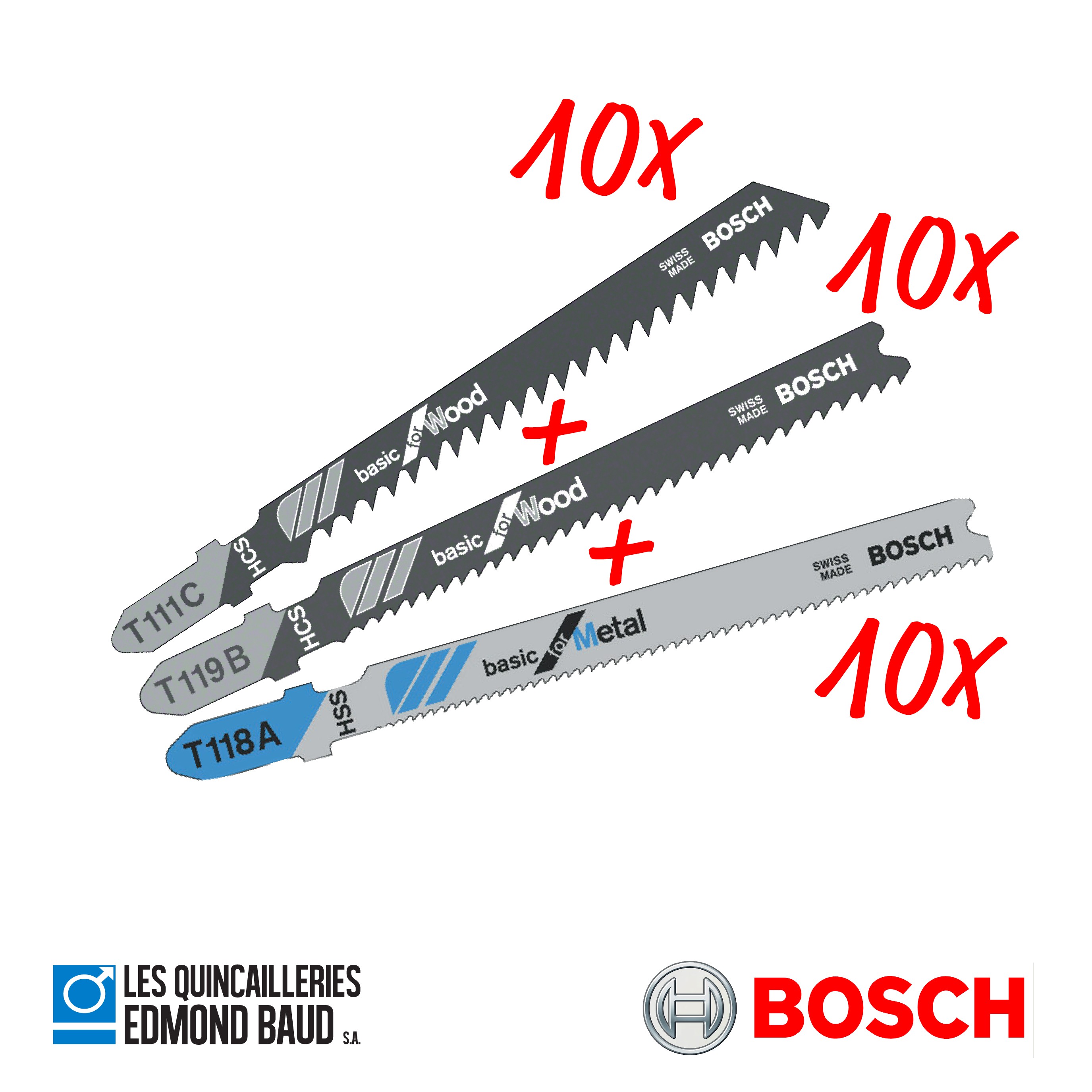 Lames de scie sauteuse Bosch T 118 B Basic for Metal